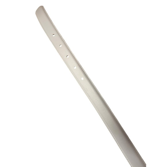 Liz Claiborne Vintage Faux Leather 1" Belt Women's Size Medium 37.5" White NWOT - Picture 10 of 12